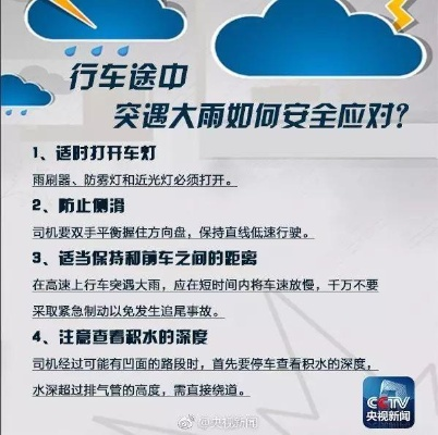 今明中到大雨暴雨预报，今天有雨吗？收好这份出行安全指南